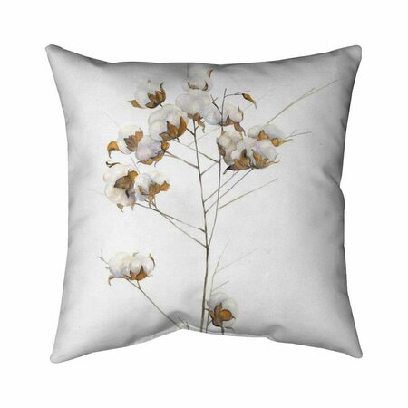 BEGIN HOME DECOR 26 x 26 in. Cotton Flowers Branch-Double Sided Print Indoor Pillow 5541-2626-FL245